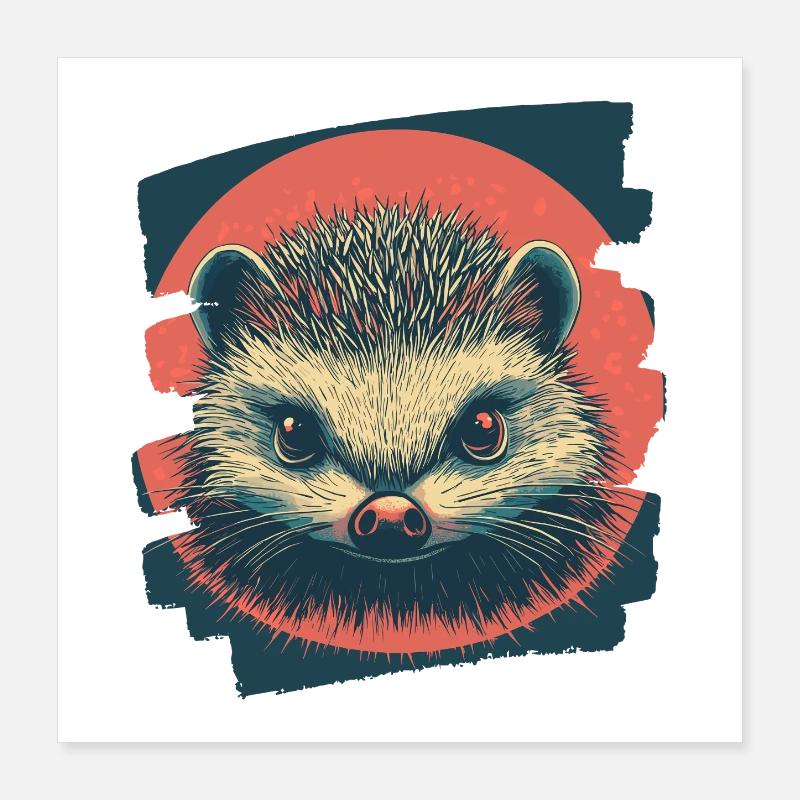 Igel Poster 40x40 cm