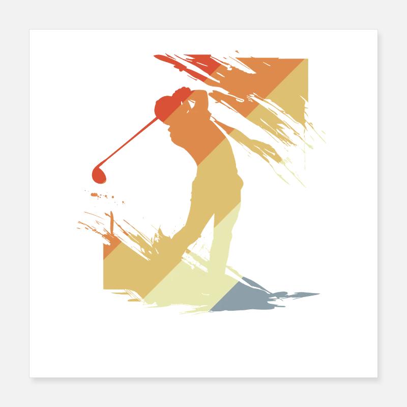 Vintage Golf Poster 40 x 40 cm