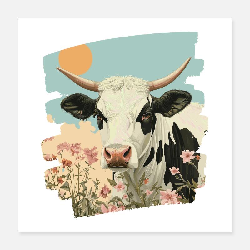 Éleveur de vaches Poster 40 x 40 cm