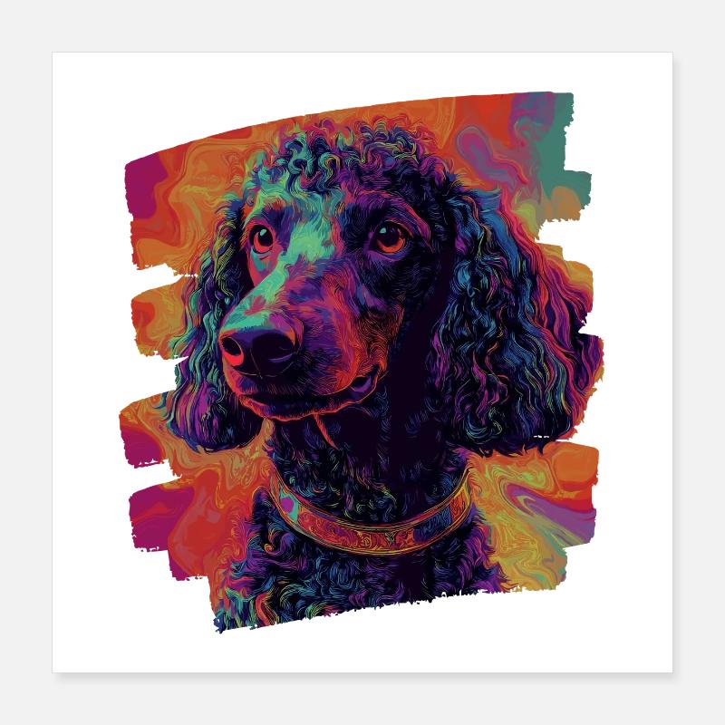 Pudel Poster 40x40 cm