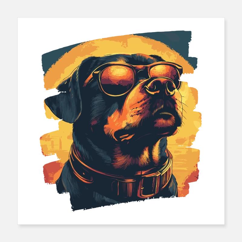Rottweiler Poster 40 x 40 cm