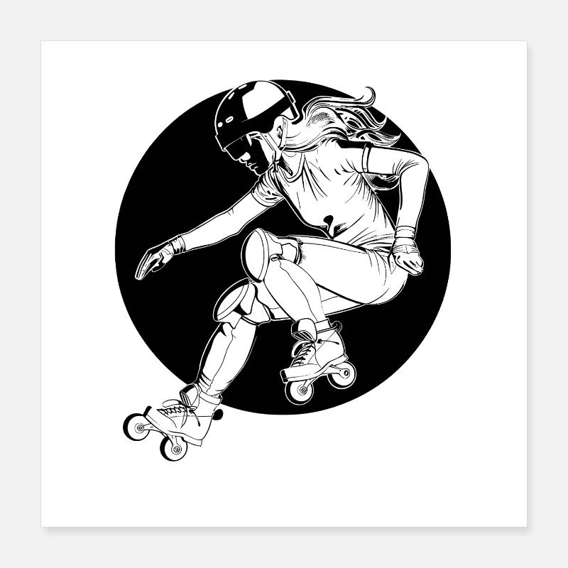 Roller skater Poster 16" x 16" (40x40 cm)