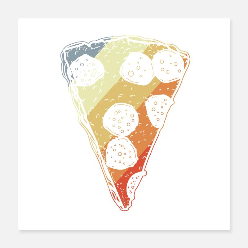 Pizza rétro Poster 40 x 40 cm