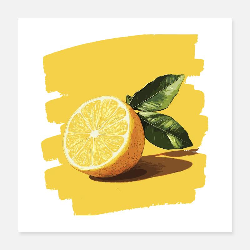 Zitrone Poster 40x40 cm