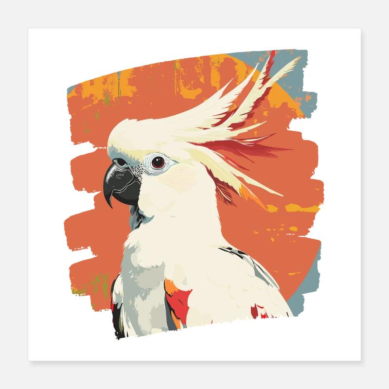 Cacatoès Poster 40 x 40 cm
