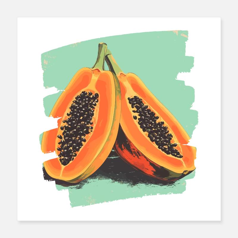 Papaya Poster 40x40 cm