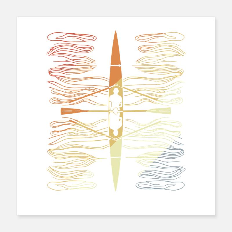 Vintage Rowing Poster 16" x 16" (40x40 cm)