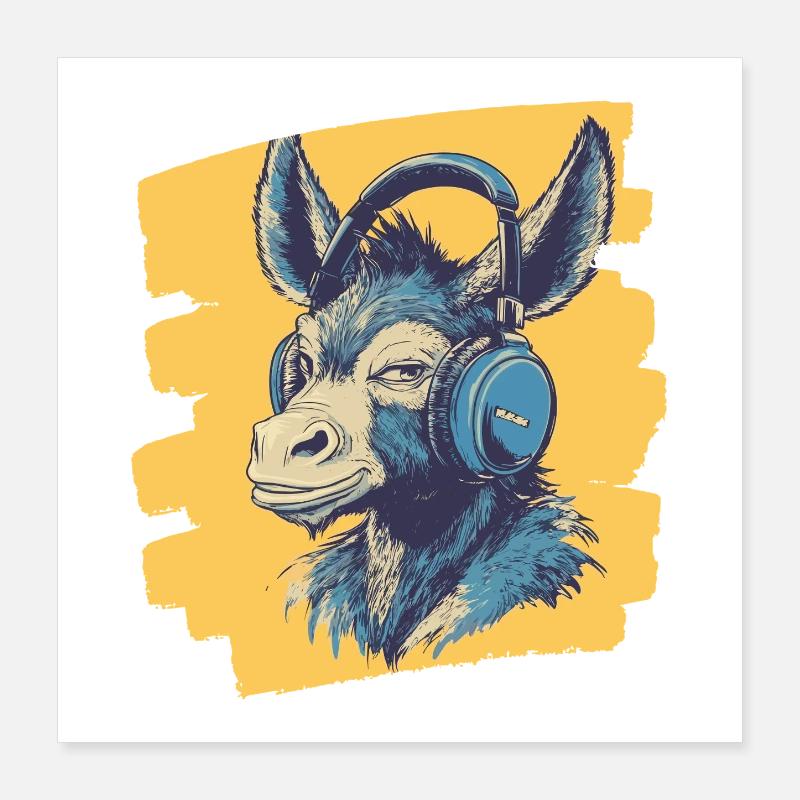 Esel Poster 40x40 cm