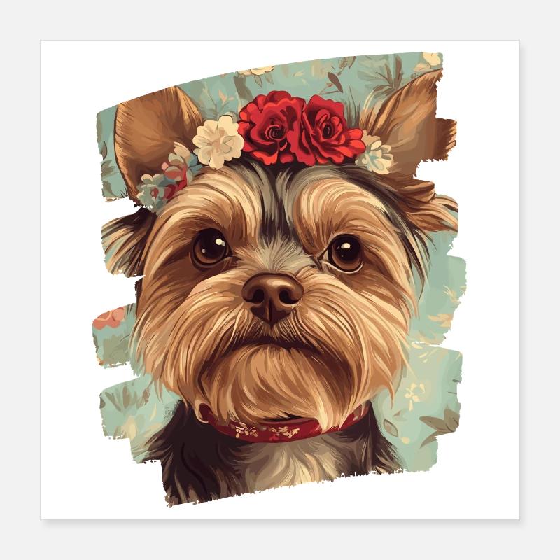 Yorkshire Terrier Poster 40 x 40 cm