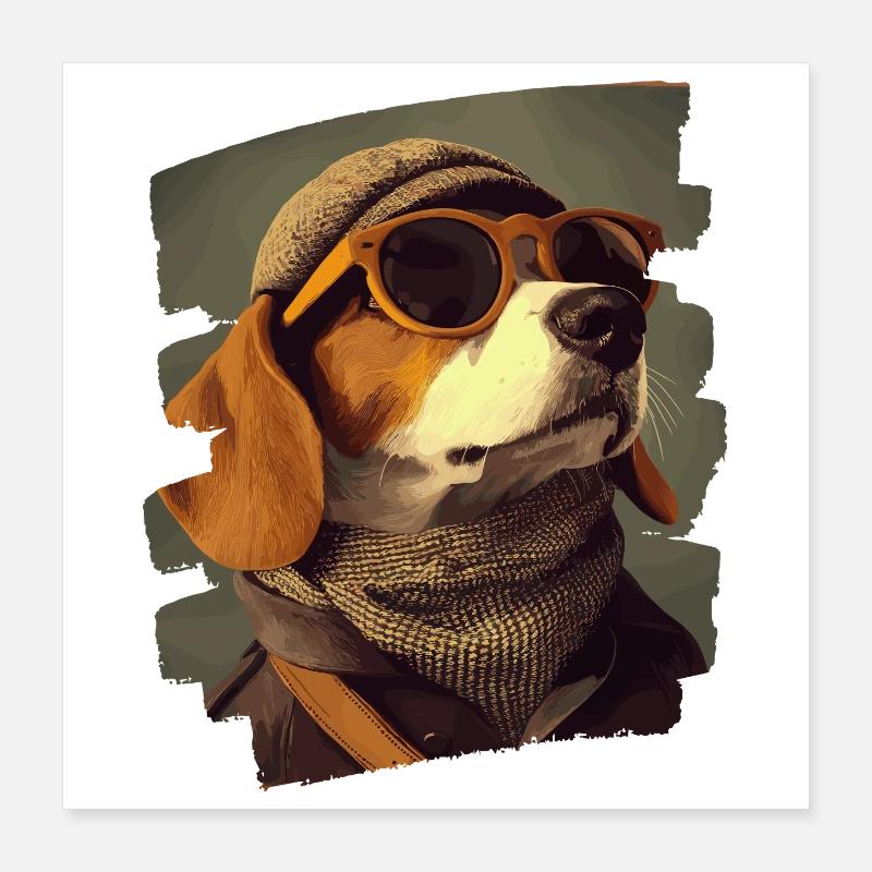 Beagle Poster 40 x 40 cm