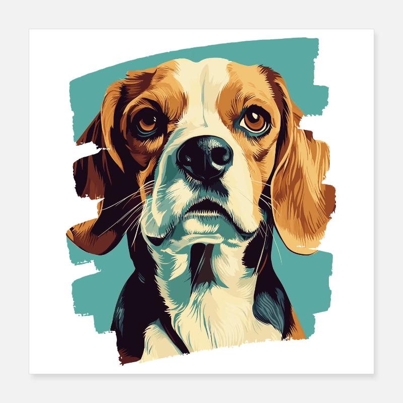 Beagle Poster 40 x 40 cm