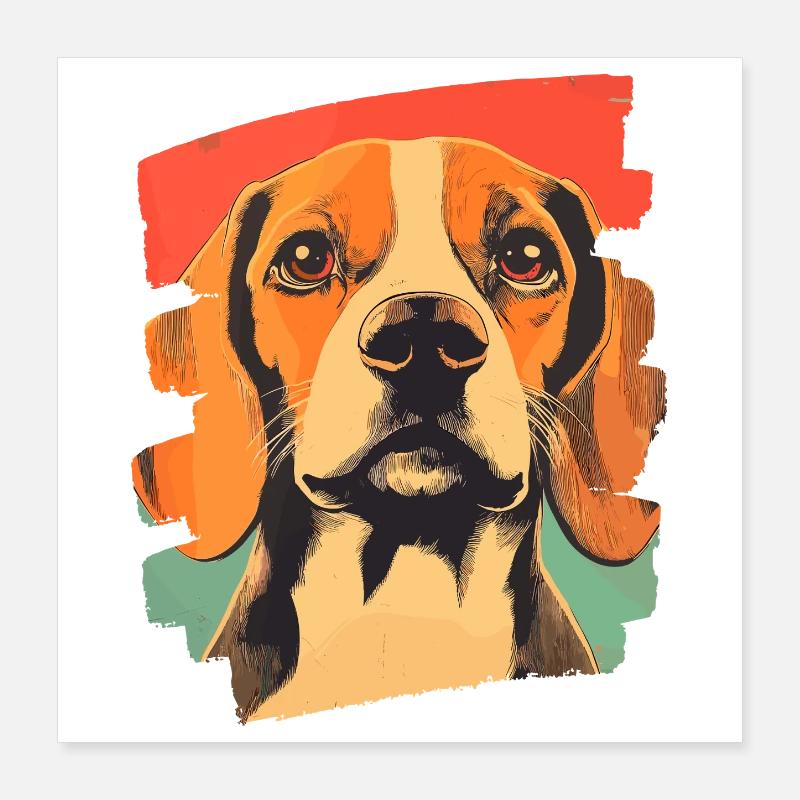 Beagle Poster 40x40 cm
