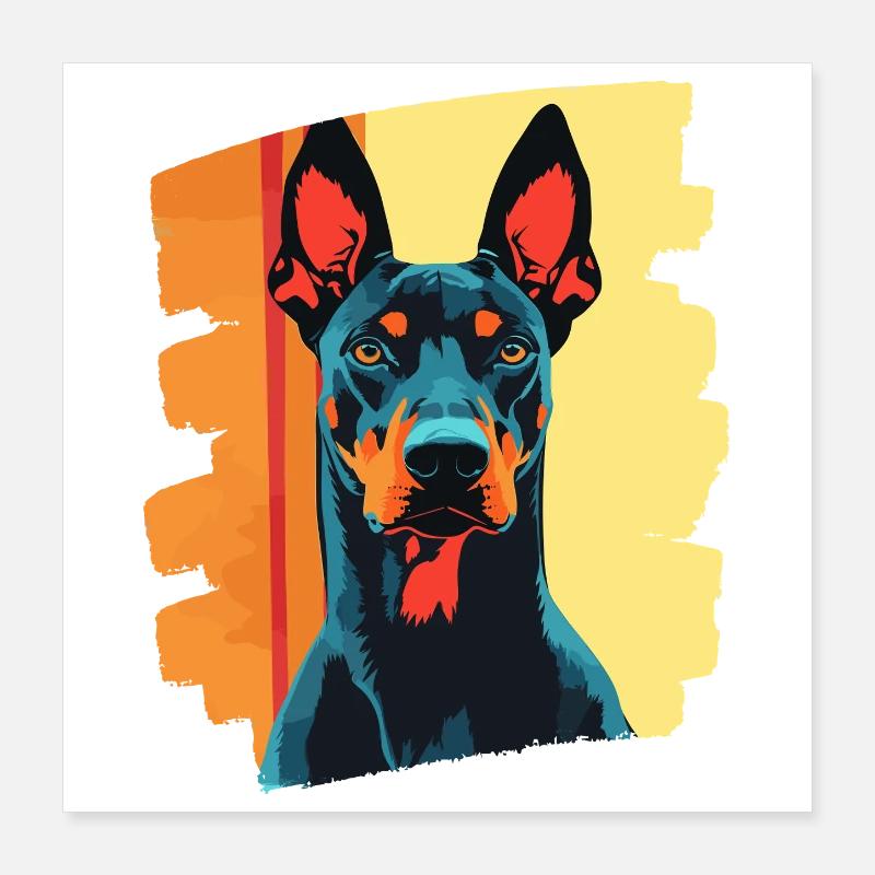 Doberman Poster 40 x 40 cm