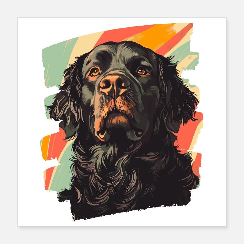 Neufundländer Poster 40x40 cm