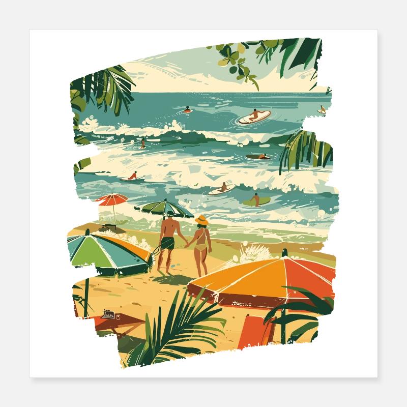 Surfer Poster 40x40 cm