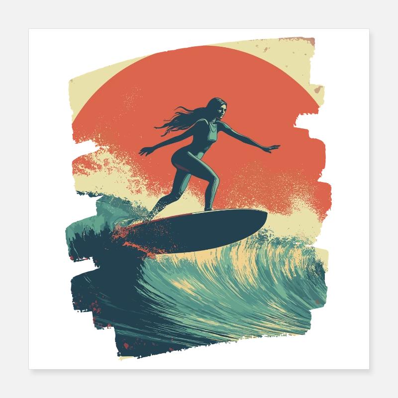 Surfer Poster 40x40 cm