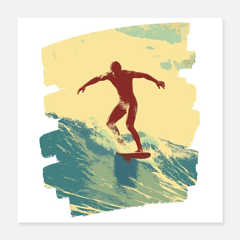 Surfer Poster 40x40 cm