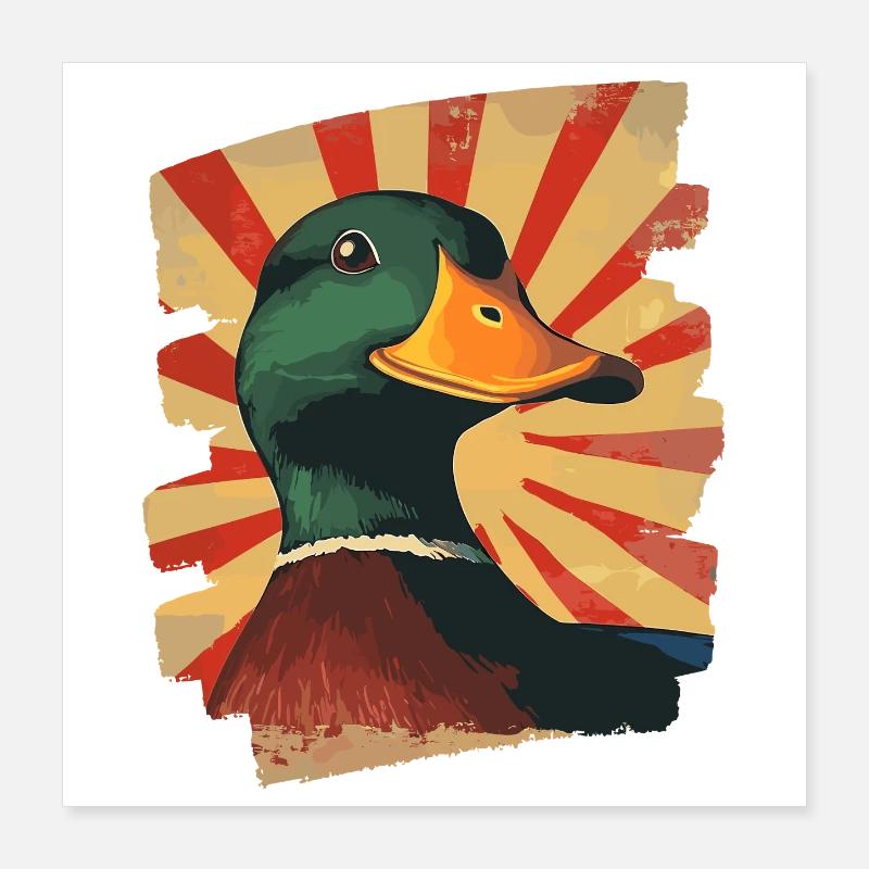 ferme de canards Poster 40 x 40 cm