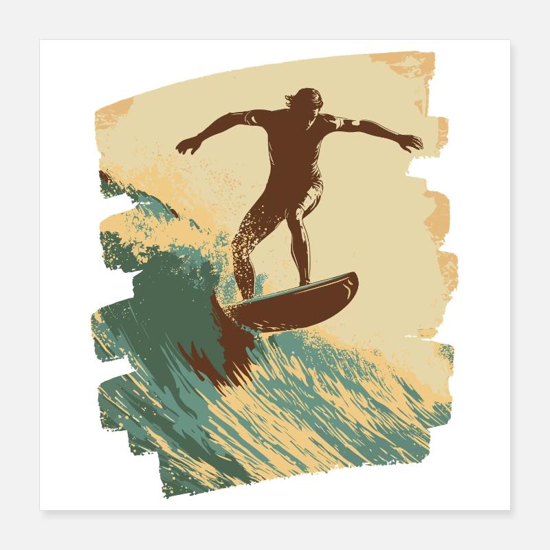 Surfer Poster 40x40 cm
