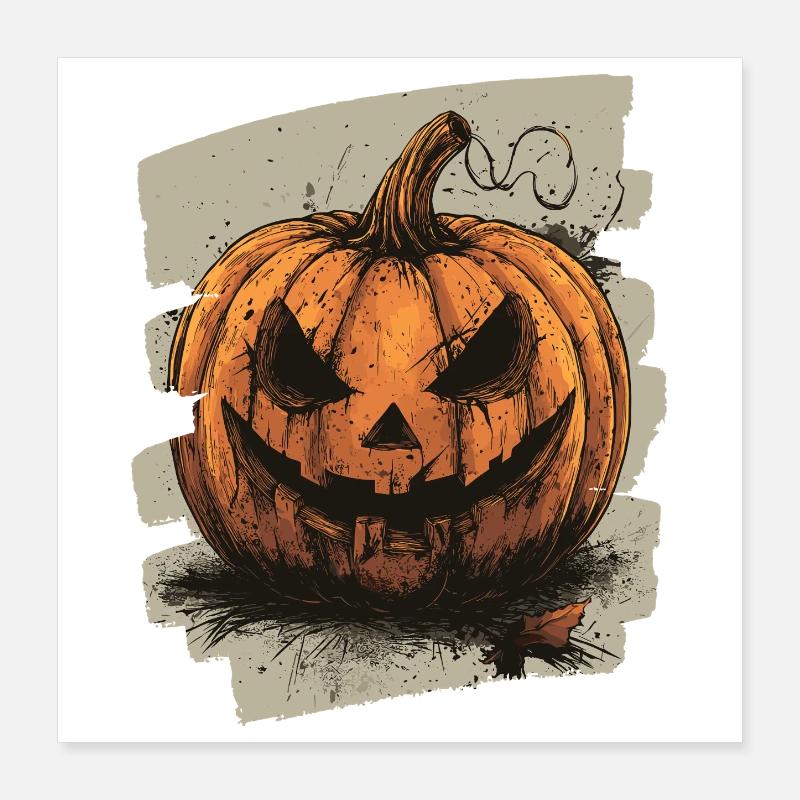 Halloween Pumpkin Poster 16" x 16" (40x40 cm)