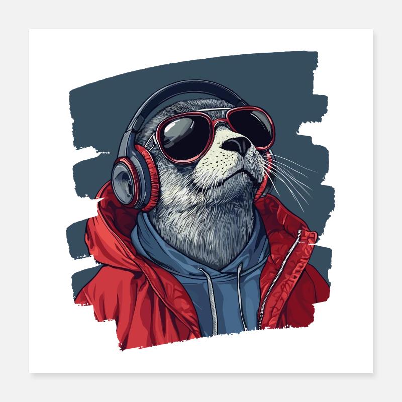 Phoque Poster 40 x 40 cm