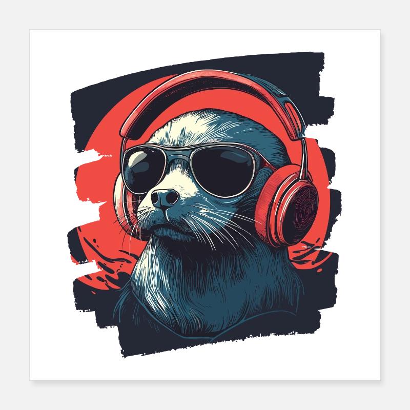 Seal Poster 16" x 16" (40x40 cm)