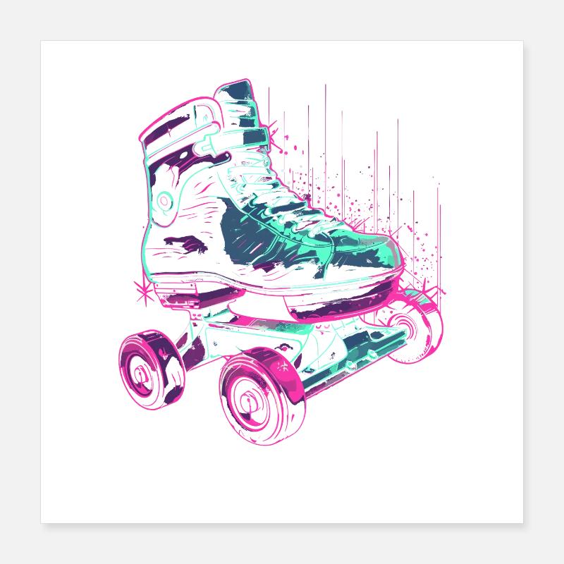 Roller Skates Steampunk Poster 16" x 16" (40x40 cm)