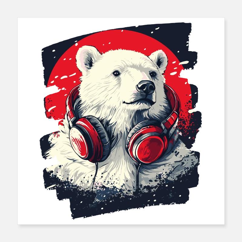 Eisbär Poster 40x40 cm