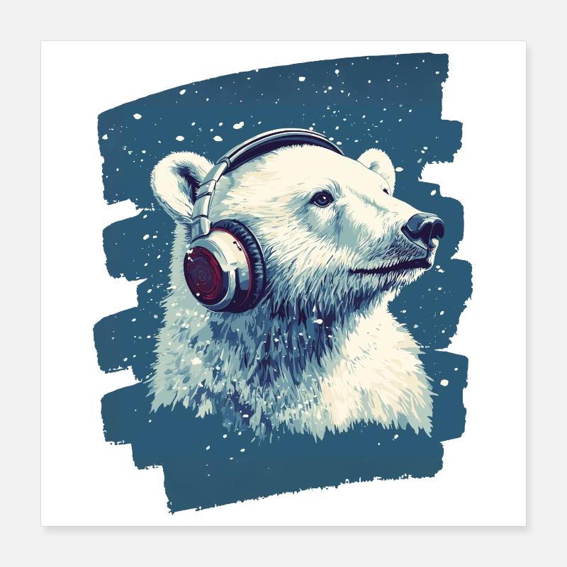 Eisbär Poster 40x40 cm