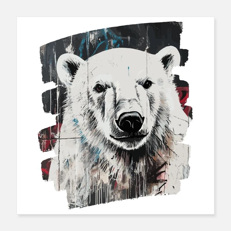 Polar bear Poster 16" x 16" (40x40 cm)
