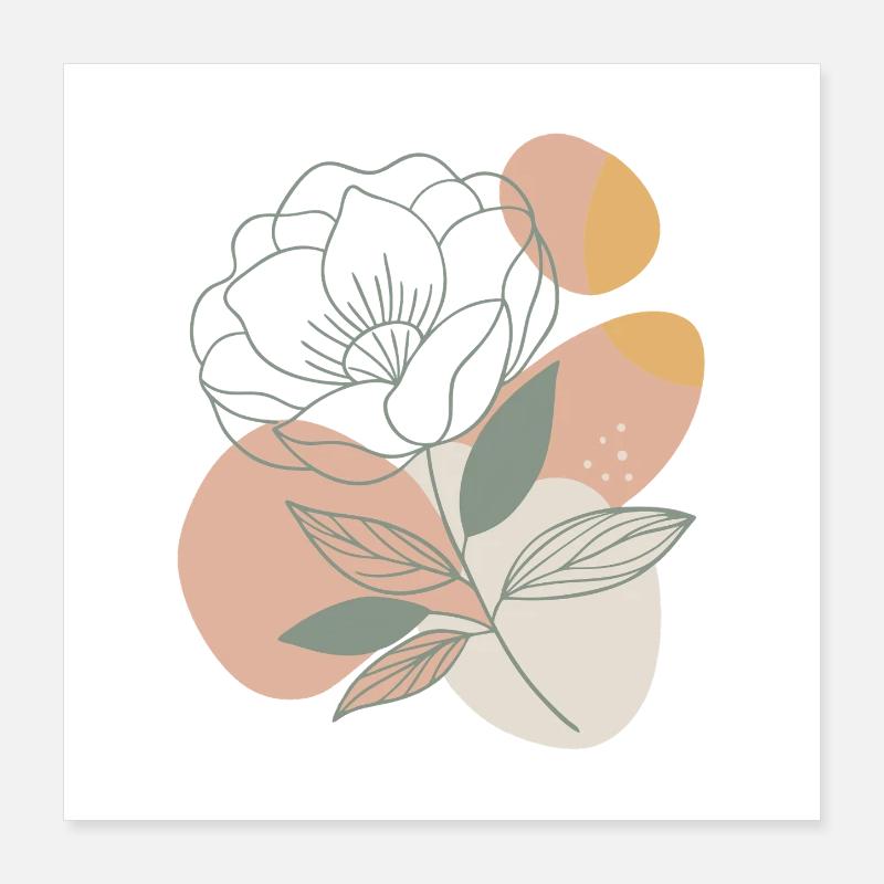 Fleurs - Printemps - Été - Dire Poster 40 x 40 cm