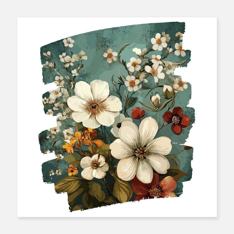 Spring Spring Beginning Flower Flowers Poster 16" x 16" (40x40 cm)