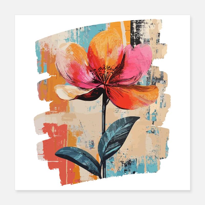 Printemps Printemps Début Fleur Fleurs Poster 40 x 40 cm