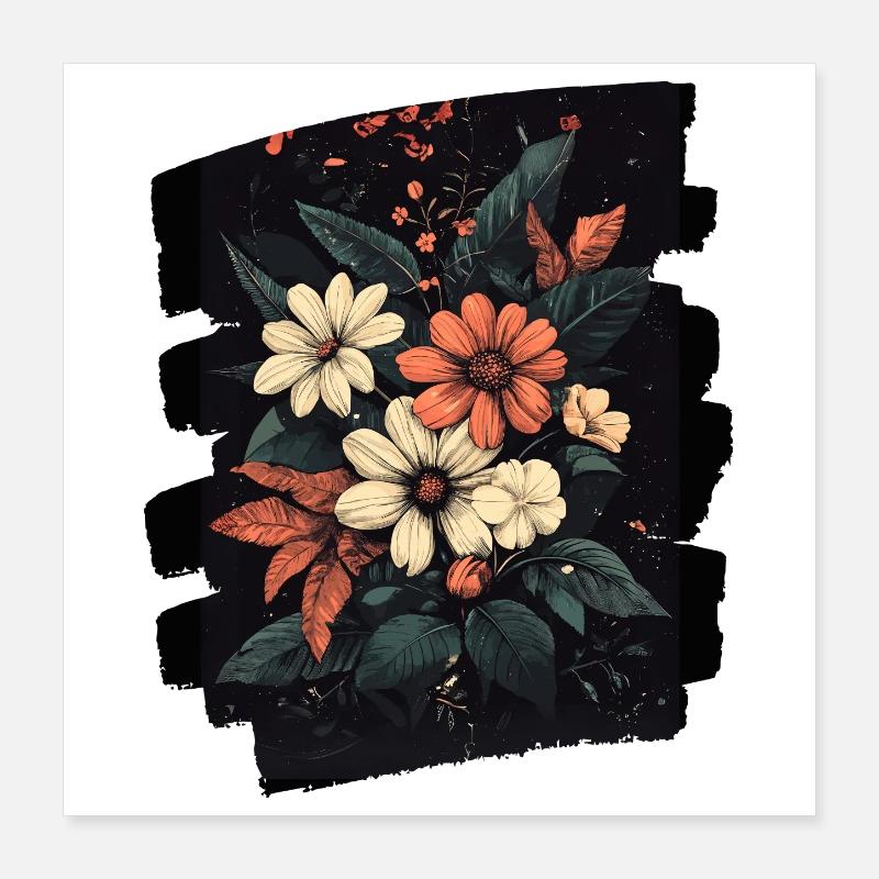 Printemps Printemps Début Fleur Fleurs Poster 40 x 40 cm