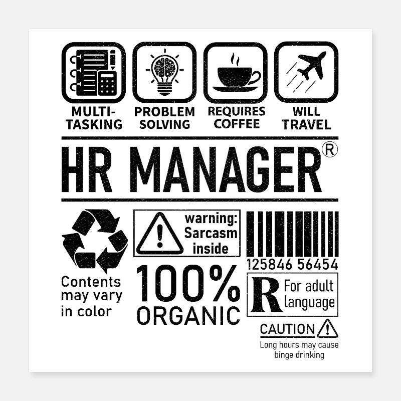 Responsable RH résolution de problèmes multitâches Poster 40 x 40 cm