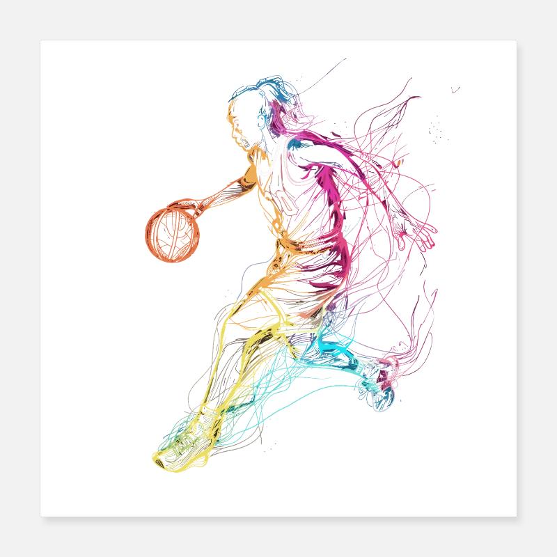 Basketteur Poster 40 x 40 cm