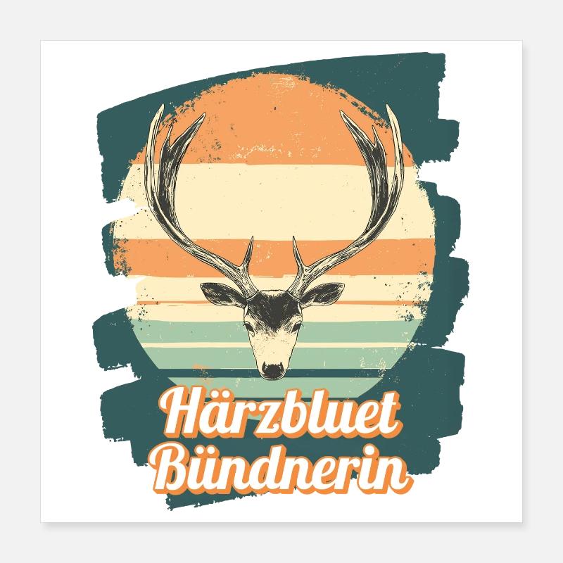 Härzbluetgraubünden, Grisons, Suisse Poster 40 x 40 cm