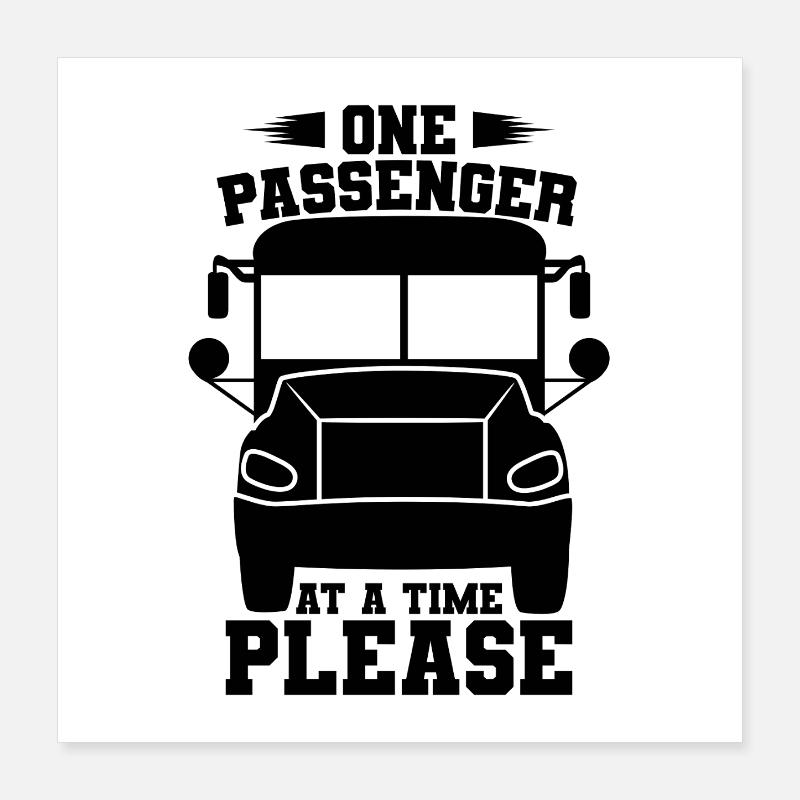 Funny Bus Driver Joke Poster 16" x 16" (40x40 cm)