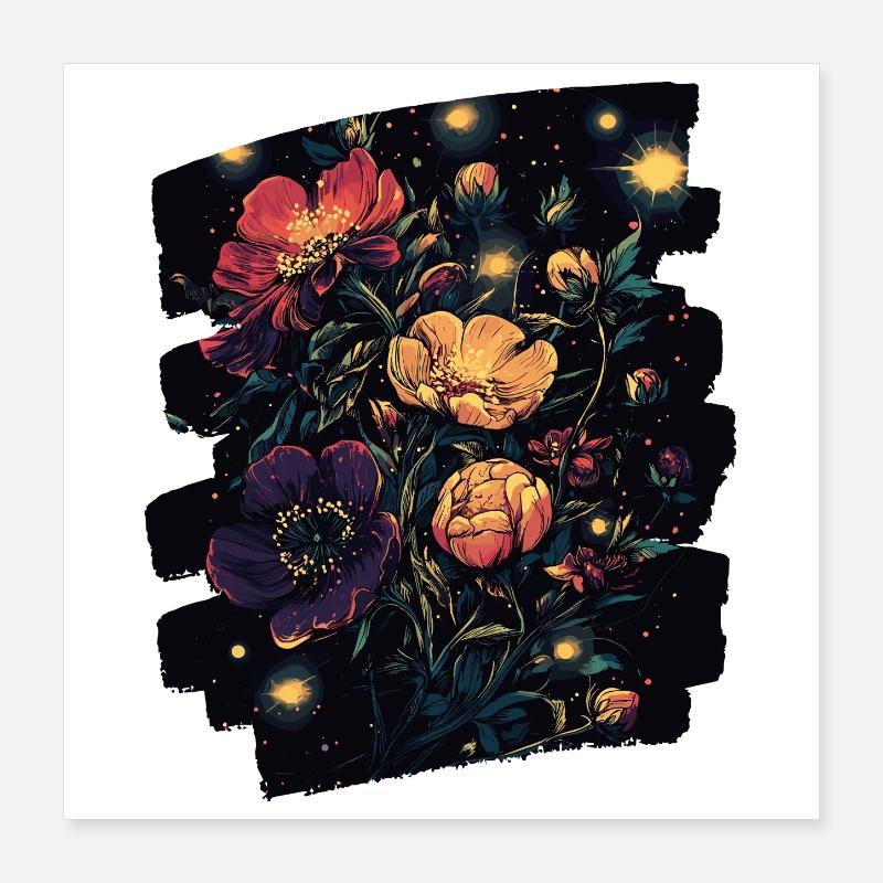 Printemps Printemps Début Fleur Fleurs Poster 40 x 40 cm