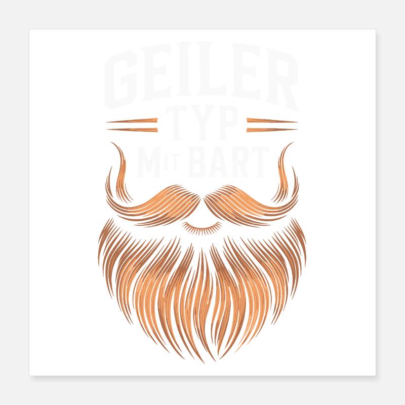 guy with beard beard barber full beard Poster 16" x 16" (40x40 cm)