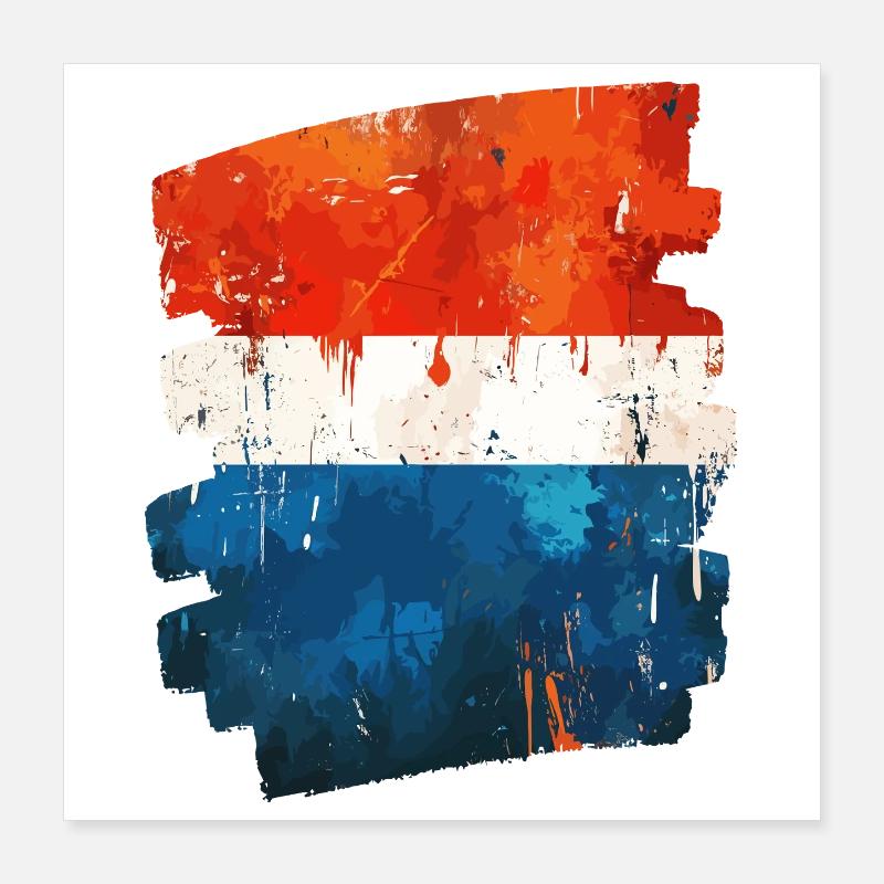 Drapeau néerlandais Pays-Bas Pays-Bas Poster 40 x 40 cm