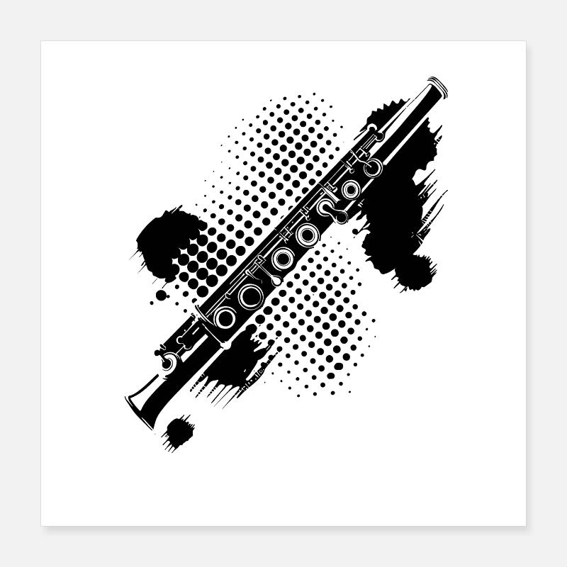 Flûte Splash Poster 40 x 40 cm