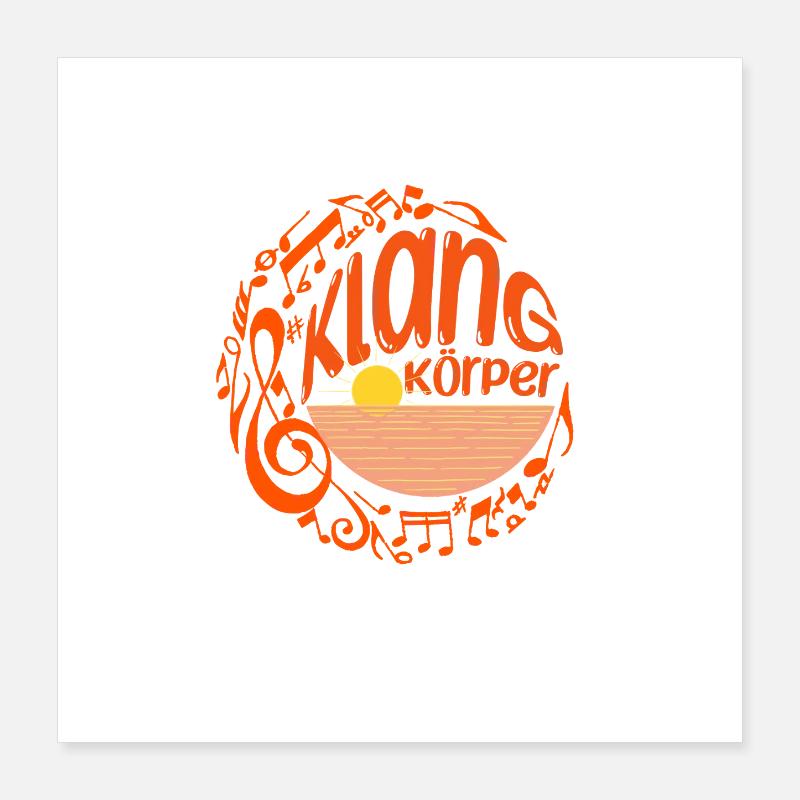 Klangkörper Chorsänger im Chor Poster 40x40 cm