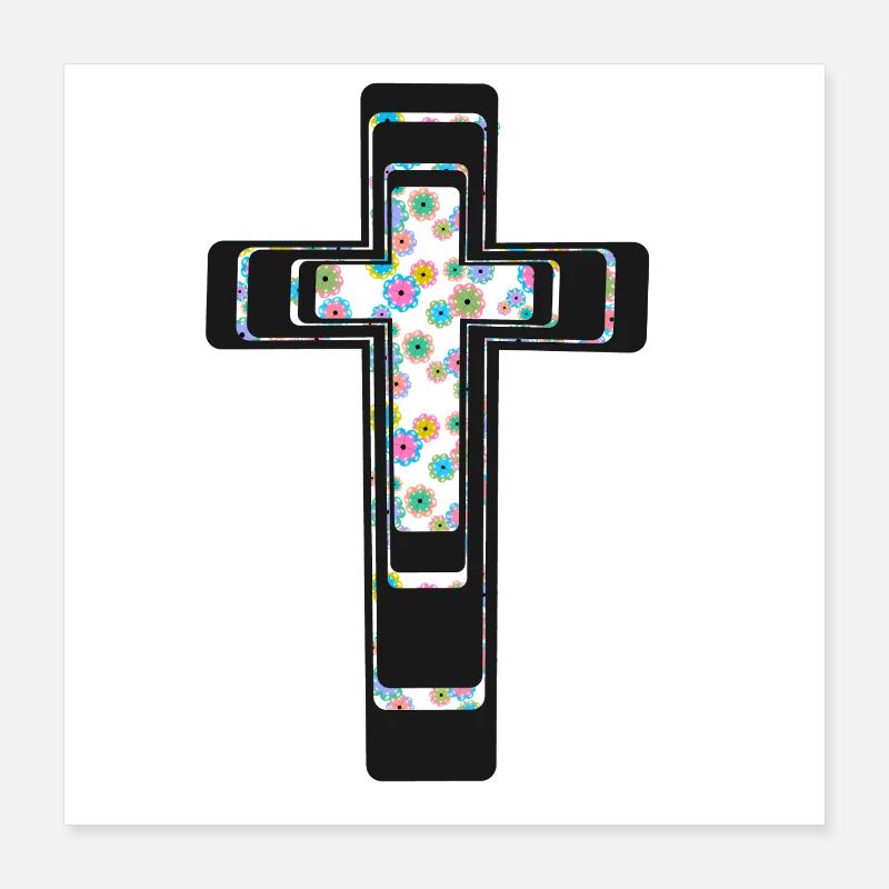 Croix Croix Crucifix Poster 40 x 40 cm