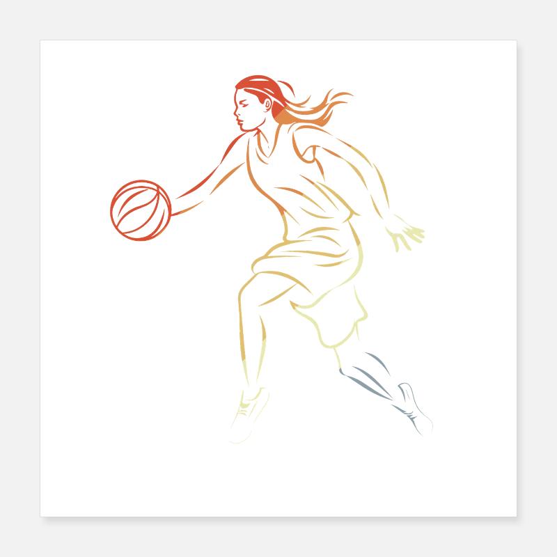 Basketteuse Poster 40 x 40 cm