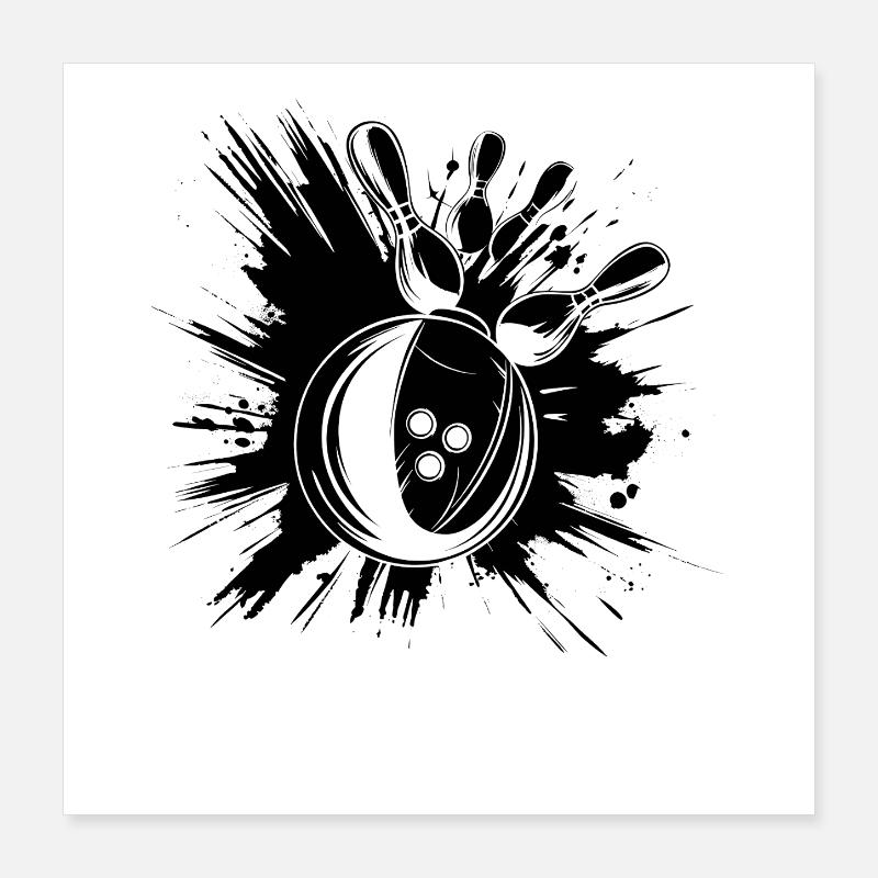 Graphiques de bowling Poster 40 x 40 cm