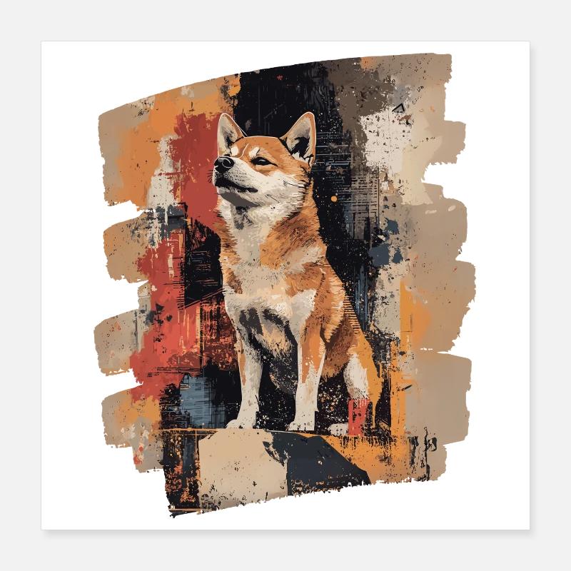 Shiba Inu Poster 40x40 cm