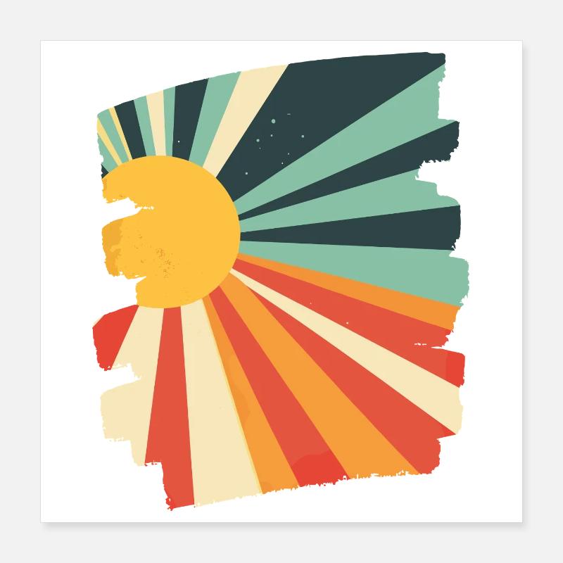 Sommer Sonne Poster 40x40 cm