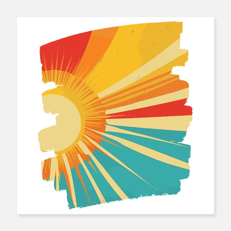 Sommer Sonne Poster 40x40 cm