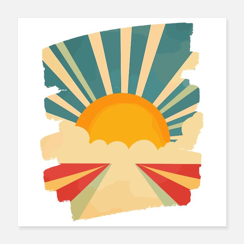 Sommer Sonne Poster 40x40 cm